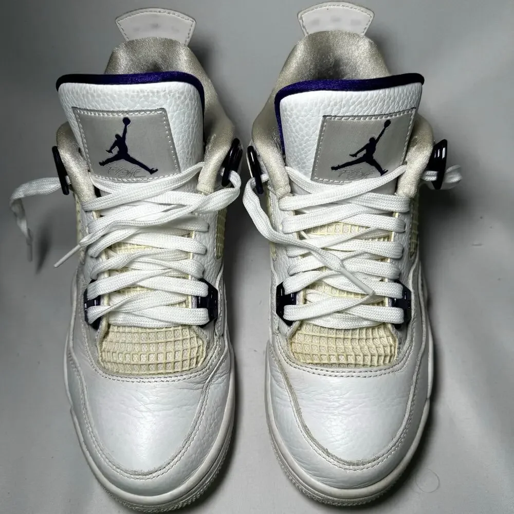 Size 6 - Nike Air Jordan 4 Retro GS Purple Metallic Men's Shoes